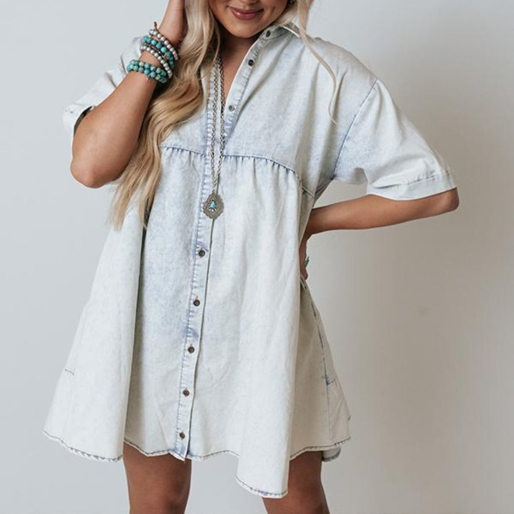 NWT Impressions Darling Delights Chambray Dress